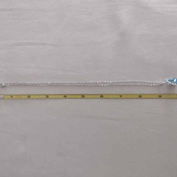 Sterling Silver and Cubic Zirconia Pendant Necklace - Picture 5 of 5